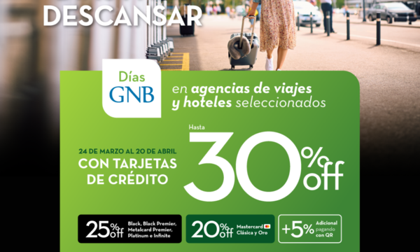 Banco GNB ya presentó los beneficios de semana santa con hasta 30% de descuento