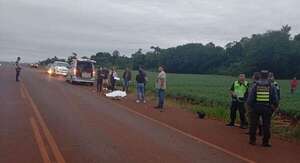 Motociclista muere en accidente de tránsito en Los Cedrales - ABC en el Este - ABC Color