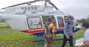 La Nación / Helicóptero presidencial brinda apoyo en asistencia humanitaria en el Chaco