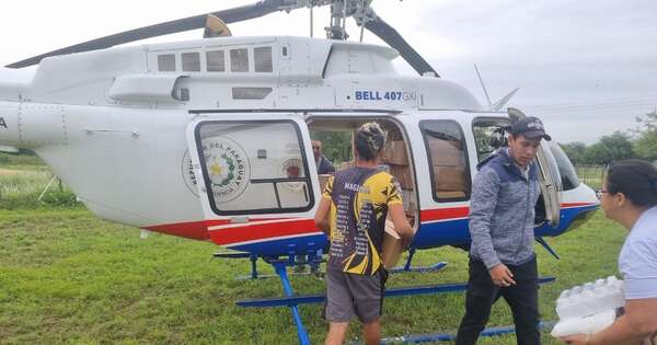 La Nación / Helicóptero presidencial brinda apoyo en asistencia humanitaria en el Chaco
