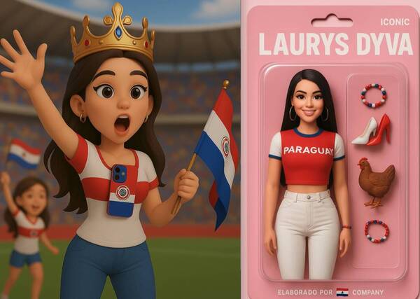 Si de muñequitas se trata… Larissa y Laurys ya tienen sus “kits” de aliento a la Albirroja made in IA