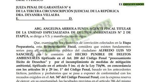 Acusan y solicitan juicio para el intendente de Encarnación por delito ambiental