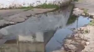 Calle inundada en barrio San Pablo - SNT