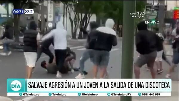 Salvaje agresión a un joven a la salida de una discoteca en Asunción