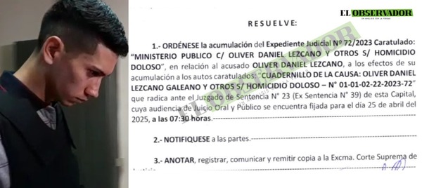 Fijan juicio para agente policial Oliver Lezcano y su esposa, por el homicidio del militar Líder Ríos.