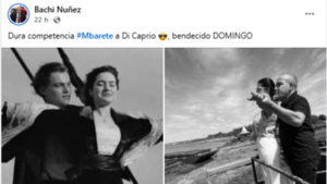 Bachi Núñez recreó la escena del Titanic y le cañearon a full