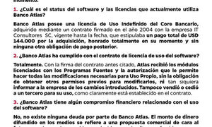 BANCO ATLAS, MANTIENE LA TRANSPARENCIA Y EL COMPROMISO CON LA LEGALIDAD EN TODAS LAS OPERACIONES