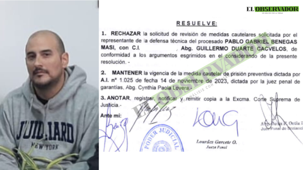 Mantienen prisión preventiva de Pablo Benegas, acusado por abuso sexual en niños