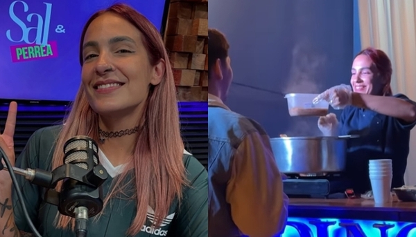 Tras criticar puestos de hamburguesas, Gia Alfieri repartió soyo por la calle
