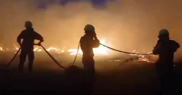 La Nación / Reportan incendio de pastizales de gran magnitud en la zona de Luque-San Bernardino