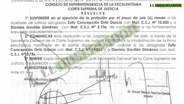 La Corte había suspendido seis meses a abogada salpicada por mafia de pagaré