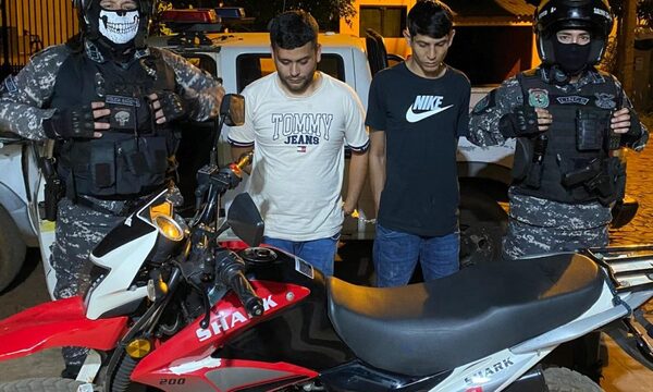 Sacan de circulación a motochorros que intentaban hurtar en vivienda