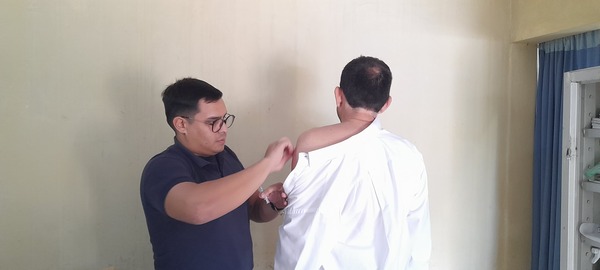 Vacunación contra la influenza para funcionarios de frontera en el puente San Roque González de Santa Cruz
