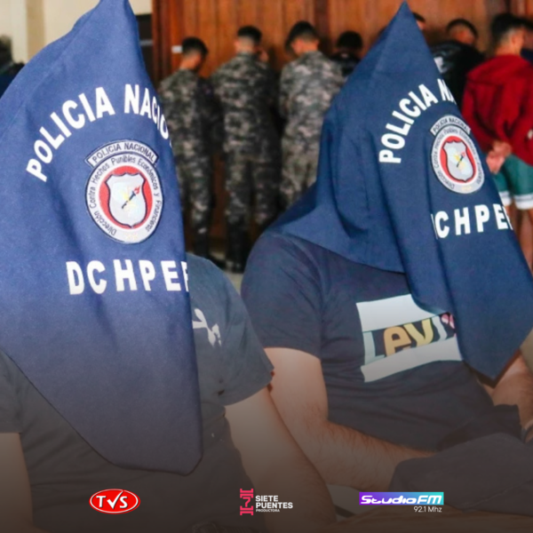 DOS AGENTES DEL GRUPO LINCE DETENIDOS POR PRESUNTA EXTORSIÓN A COMERCIANTE EN MARIANO ROQUE ALONSO - TVS