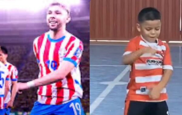 ¡Lo que genera la albirró! ¡Mirá este tierno festejo de gol “a lo Enciso”!