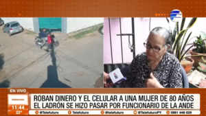 Se hizo pasar por funcionario de la Ande y robó a una abuelita