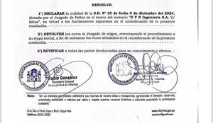 Intendente anuló sobreseimiento del Juzgado de Faltas a empresa Criptominera