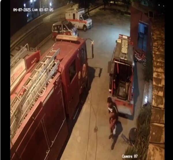(VIDEO): En Capiatá roban baterías y equipos de los Bomberos Voluntarios