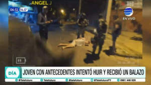 Joven con antecedentes intentó huir y recibió un balazo en la pierna