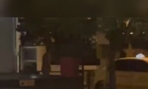 (VIDEO) ¡Arriero chocó en su auto y bajó en pelotas!