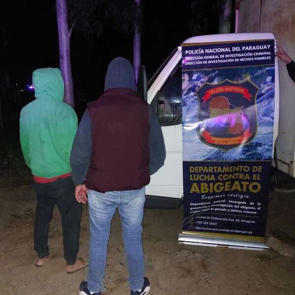 Detienen a dos hombres por transportar ganado de dudosa procedencia - Policiales - ABC Color
