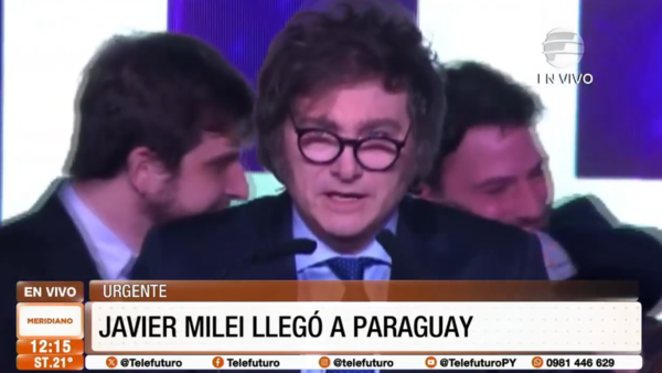 #URGENTE - El presidente Javier Milei llegó a Paraguay