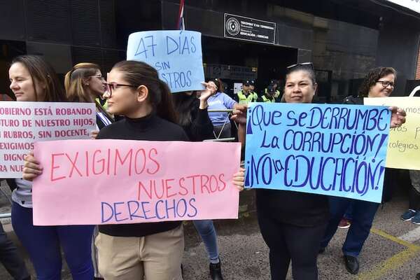 47 días sin docentes: MEC alega que falta de rubros es por “colapso del sistema”, dicen - Nacionales - ABC Color
