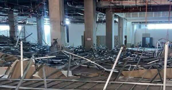 Diario HOY | CDE: colapsa el cielorraso de shopping en construcción y deja dos heridos