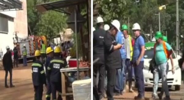 Derrumbe en obra de Ciudad del Este dejó dos heridos - SNT