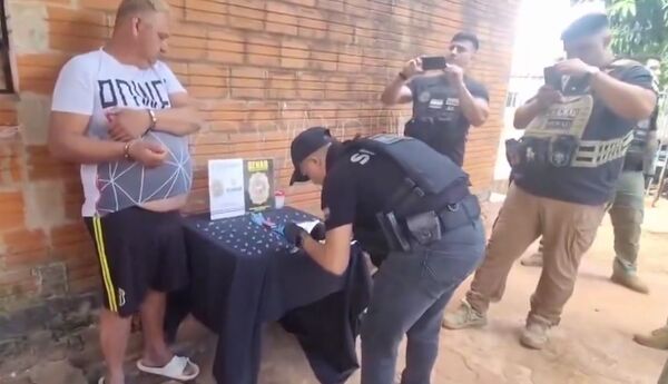 Lidio Torales detenido por la Senad con varias dosis de chespi