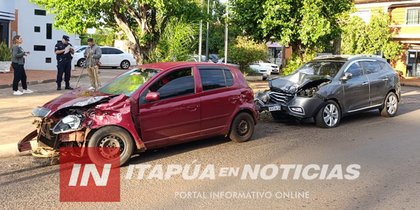 TRES HERIDOS TRAS APARATOSA COLISIÓN DE VEHÍCULOS EN ENCARNACIÓN 
