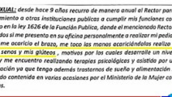 Funcionaria acusó a rector guaireño por acoso sexual