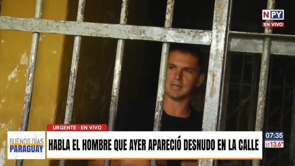 “Naĩ porãi che akãgui”, reconoce joven que robó un automóvil, chocó y huyó desnudo en Asunción