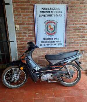 Policía recupera motocicleta hurtada en Cambyretá