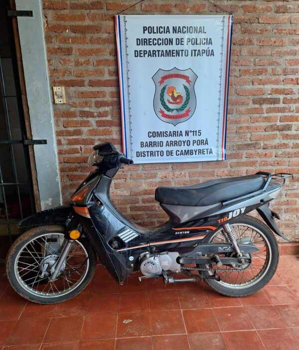 Policía recupera motocicleta hurtada en Cambyretá