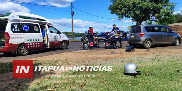 MOTOCICLISTA RESULTÓ GRAVEMENTE HERIDO TRAS COLISIÓN EN ENCARNACIÓN