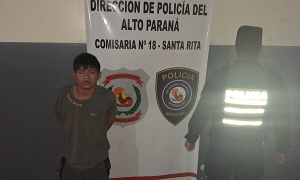 Adolescente fue aprehendido por hurto agravado y tenencia de drogas en Santa Rita