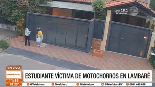 Estudiante víctima de motochorros