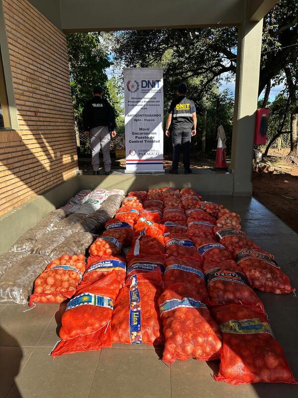Incautan 1.000 kilos de productos frutihortícolas sin documentación en Itapúa