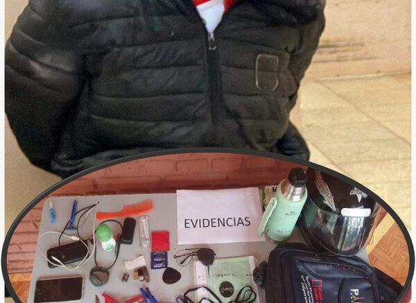 Buscado por violencia familiar cae con varias tangas en la mochila