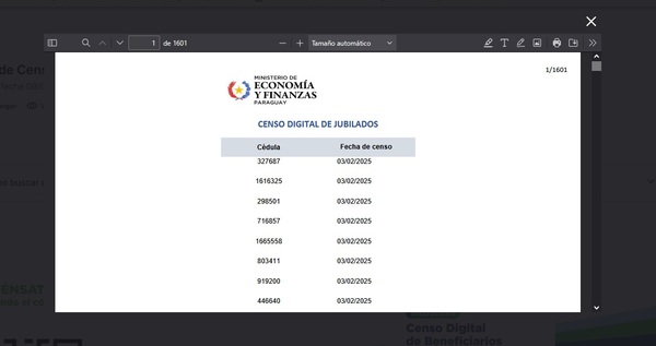 ¡Atención jubilados y pensionados! Caja Fiscal - Ya pueden verificar si están censados » San Lorenzo PY