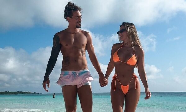 “Xico” Da Costa y su cuerachona novia Meli Ramores celebran su cumplemes