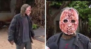 ¿Jason en la ciudad? Hombre disfrazado recorre las calles y cobra por fotos - SNT