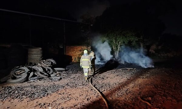 Bomberos sofocaron incendio en un depósito de cubiertas – Diario TNPRESS