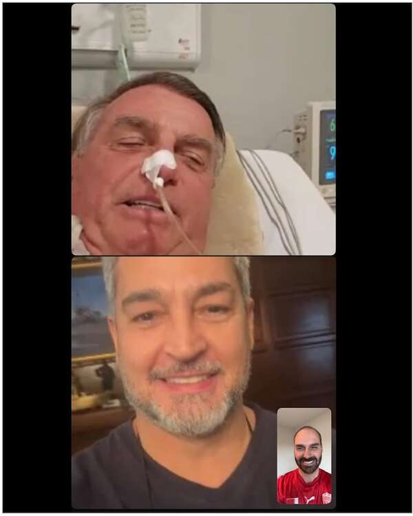 Bolsonaro habla por videollamada con Mario Abdo Benítez durante su internación - Política - ABC Color
