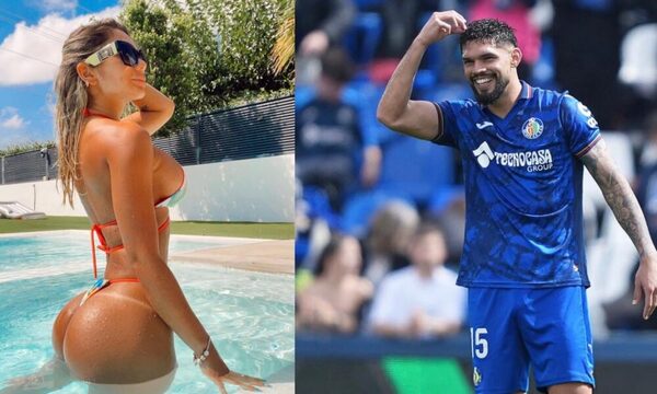 Judith Gamarra alentó hoy al “Mariscal” Alderete durante su partidazo con el Getafe