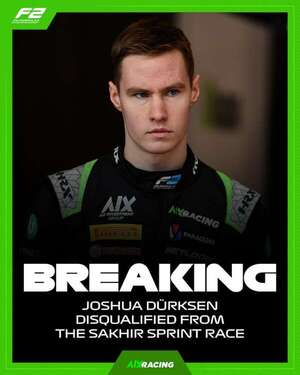 FIA F2-Baréin: Joshua Duerksen fue descalificado de la carrera sprint - ABC Motor - ABC Color