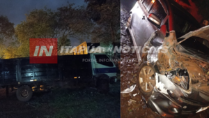 CHOFER DE CAMIÓN EBRIO CHOCÓ CONTRA UN AUTOMÓVIL EN NATALIO 