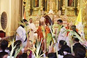 En Domingo de Ramos, se bendijo palmas y se instó a renunciar al dinero, poder y fama - Nacionales - ABC Color