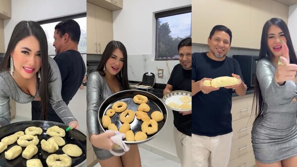 Laurys Dyva mostró que hizo chipa con su "papá iconic"